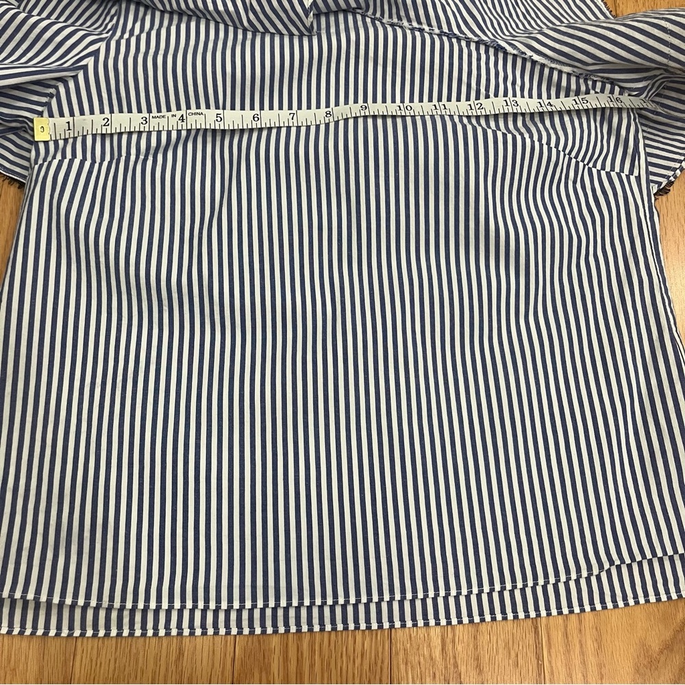 Veronica Beard Isla Striped One Shoulder Blouse - Picture 11 of 11
